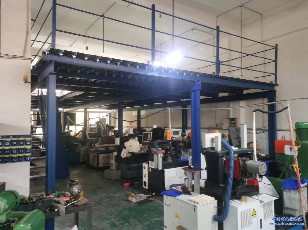为成都某电子精密刀具公司生产车间搭建二层阁楼钢平台