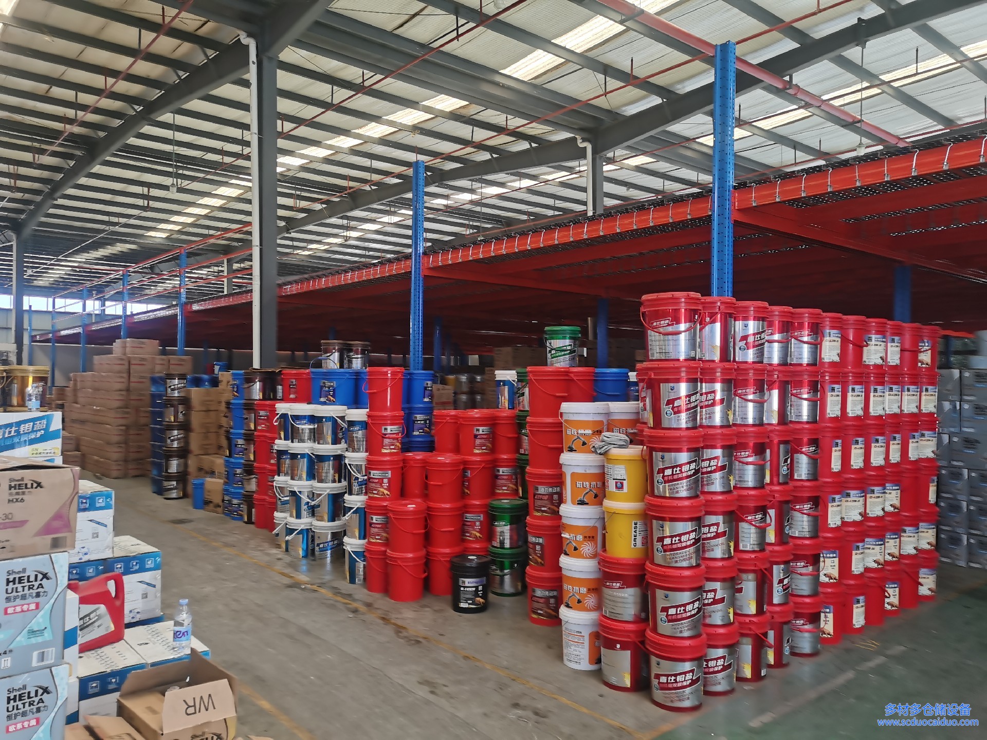 成都钢平台货架安装完工全景1800㎡