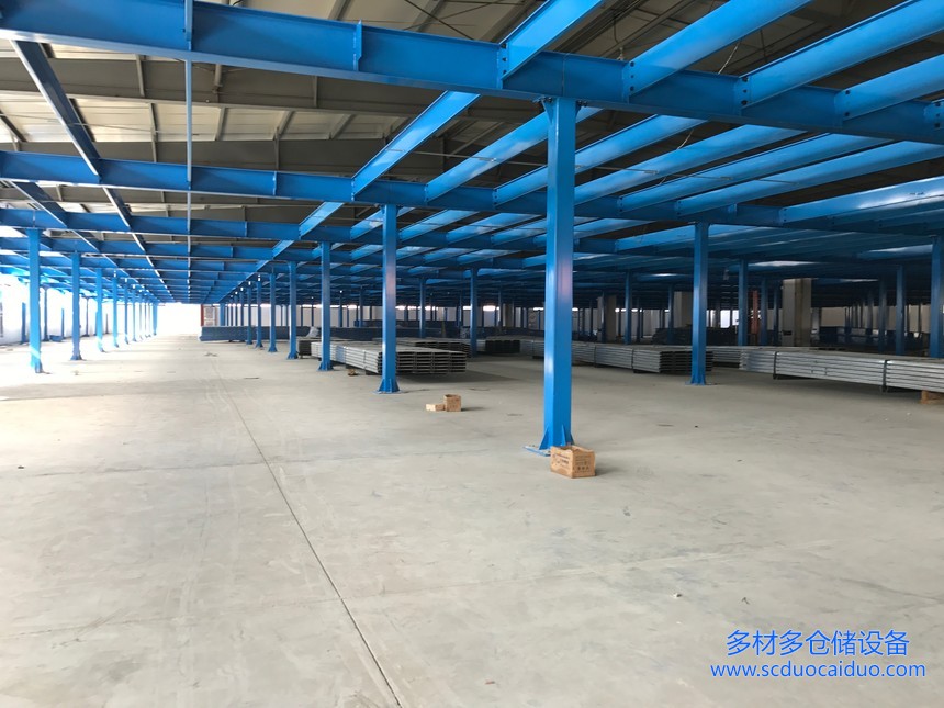 成都专业钢平台搭建厂家仓库钢平台安装实景